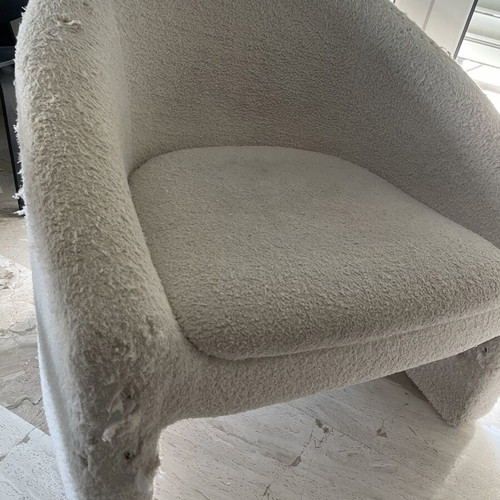 Armchair used, sheepskin, medium condition