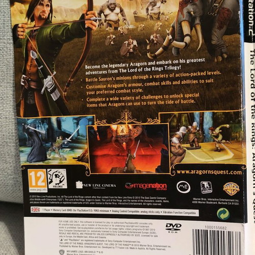 THE LORD OF THE RINGS ARAGORN'S QUEST PS2