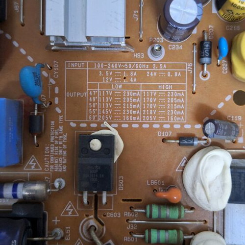 Lg circuit board used with power supply from TV