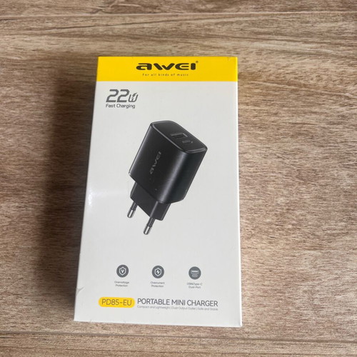 Awei PD85-EU Wall Charger with Two Ports, New