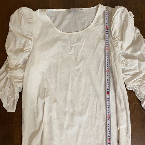 Numph white blouse XL with puff sleeve used