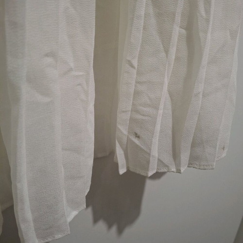 White semi-transparent Zara shirt used with pleats and collar