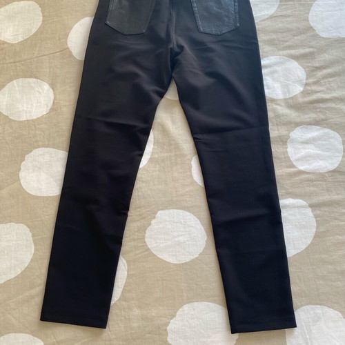 Black Mind Matter semi leather straight fit trousers size M like new