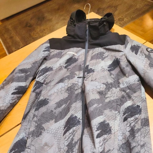 Emerson fleece jacket like new, intact, black and green, size L