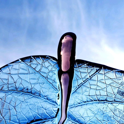 Μπολ Murano Art Glass σε σχήμα φύλλου λάχανου καινούργιο