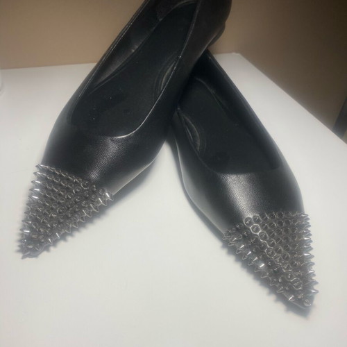 Zara ballerina shoes like new with metal studs, size 38, black