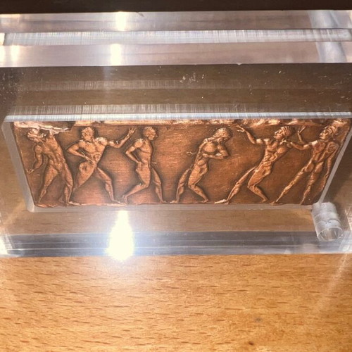 Bronze Sports Medal Limited Edition 1982 in Plexiglass 10x6cm New