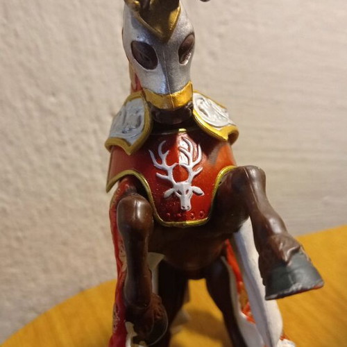 PAPO figure red knight with deer like new