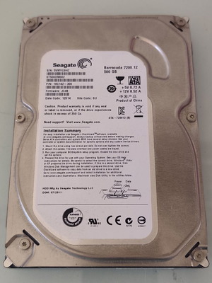 Seagate Barracuda HDD SATA 3.5" 500GB