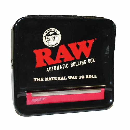 Raw rolling tobacco case new, black with red details