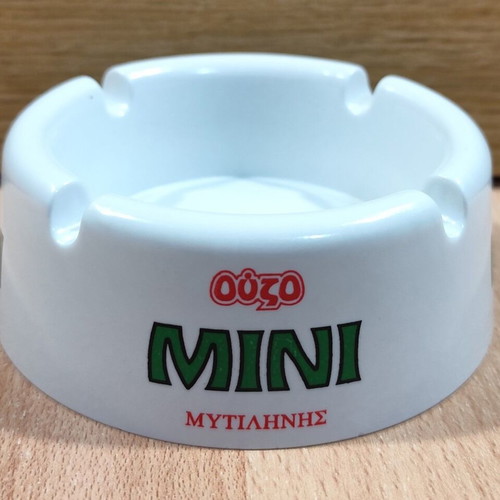 Ouzo Mini Mytilinis old promotional plastic ashtray like new