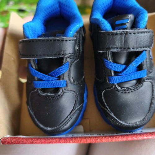 Baby shoes size 20 used, black and blue