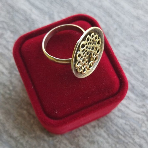 925 Vintage Silver Ring Size 17 Adjustable