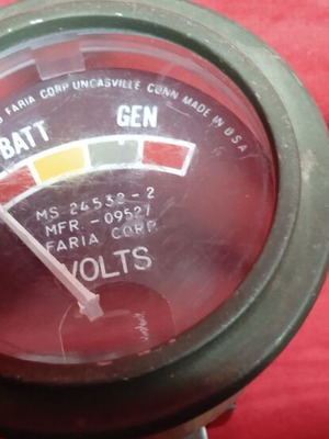 Voltmeter vehicle M series US ARMY used