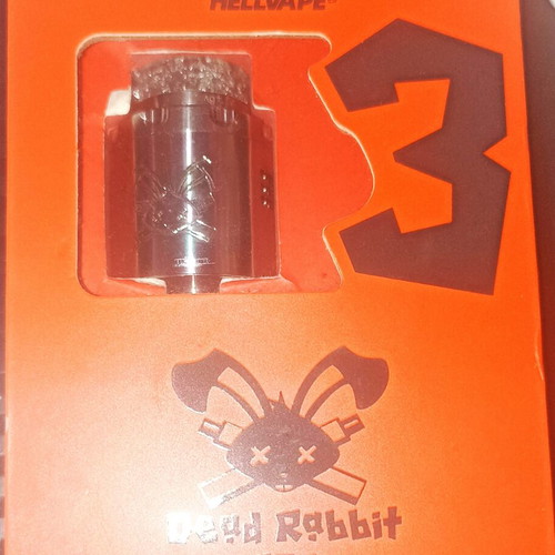 Hellvape Dead Rabbit V3 RDA 24mm silver like new