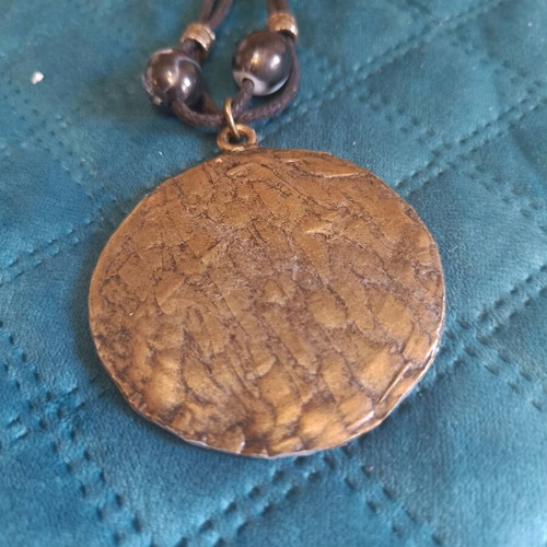Antica Murrina antique women's necklace like new with mineral copper and black crystals