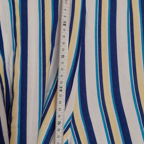 Cotton pants loose straight line size M, like new, blue and yellow