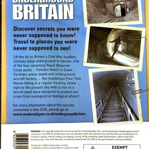 The Secrets of Underground Britain DVD new, documentary