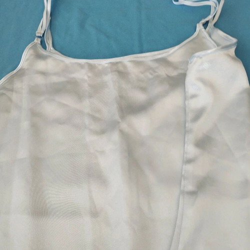 Luxury Baby Blue Satin Top XL XXL like new, adjustable straps
