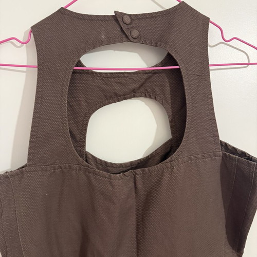Stefanel dress like new, brown, size large, unique design