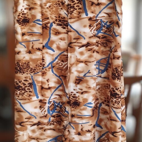 Vintage maternity dress abstract earthy print size L-XL like new