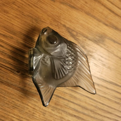 Lalique France crystal fish like new, pack of 8, multicolor