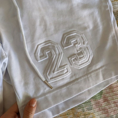 White shorts 23 men's unisex