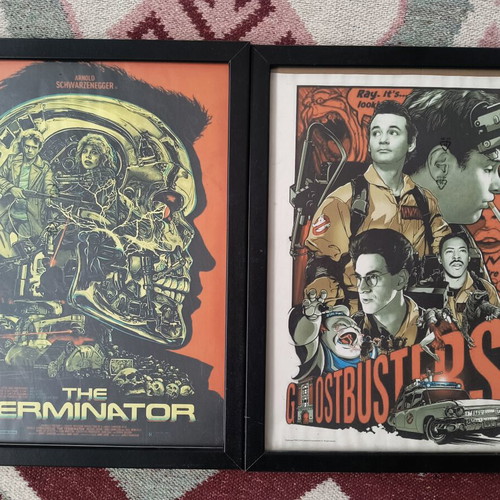 Posters Ghostbusters and Terminator like new