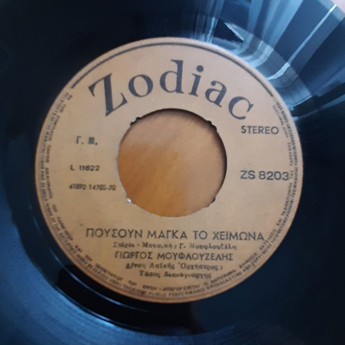 Γιώργος Μουφλουζέλης Καήκε Μια Συνοικία 7" single μεταχειρισμένο, λαϊκό