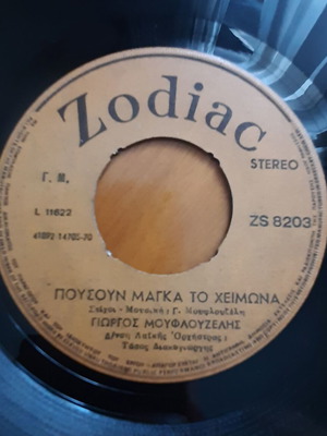 Γιώργος Μουφλουζέλης Καήκε Μια Συνοικία 7" single μεταχειρισμένο, λαϊκό