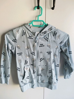 Sinsay kids hoodie cardigan used, turquoise, for boys 6-7 years