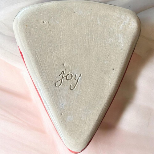 Watermelon Slice Plate handmade stoneware, new