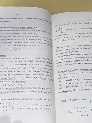 Linear Algebra Lessons by Ioannou Chaini like new