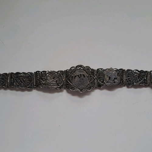 Silver filigree bracelet like new