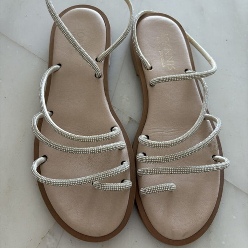 Ioannis silver sandals size 40