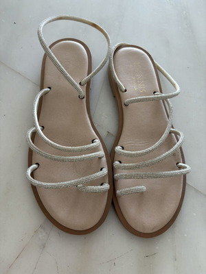 Ioannis silver sandals size 40