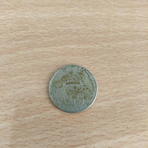 Swedish 1 Krona coin used, 1968-1973 with Gustaf VI Adolf