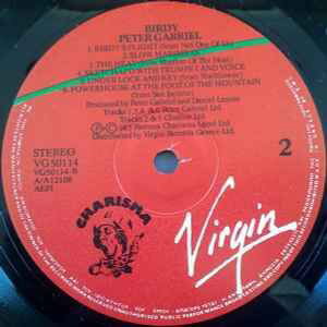 Peter Gabriel Birdy vinyl record used, electronic