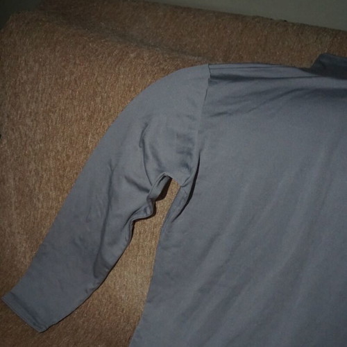 Gray long-sleeve men's blouse new, size M