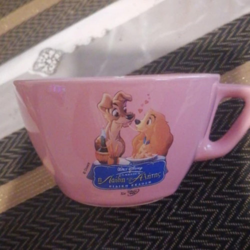 Collectible Lady and the Tramp Swan Ks Branch mug used, slight wear