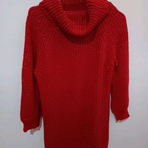 Knitted blouse new, red, size L