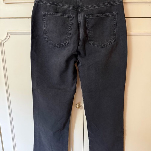 Zara high-waisted straight jeans Z1975 black new, size XL