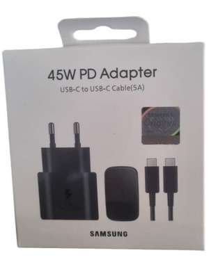 Samsung Ταχυφορτιστής 45W με Καλώδιο USB-C Μαύρος EP-TA845XBEGEU