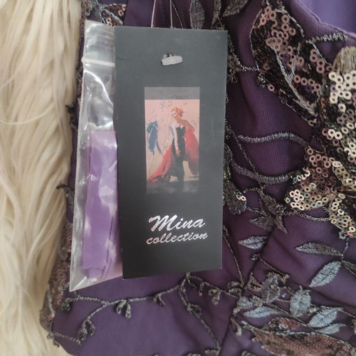 Purple high fashion corset-bustier new from muslin and lace