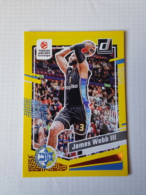 Картичка James Webb III Panini-Donruss Euroleague Basketball 2023-24 Yellow Flood нова