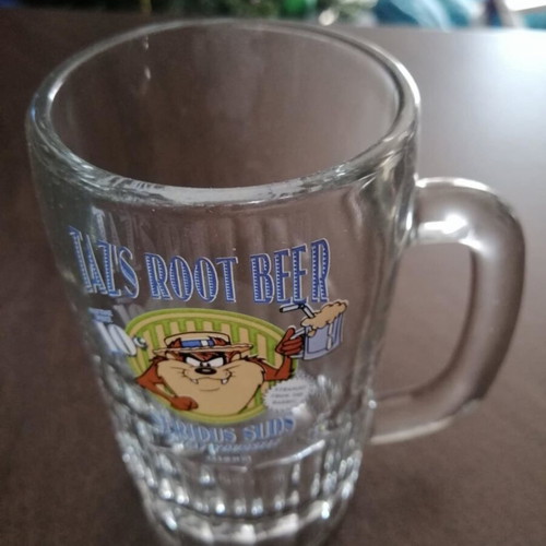 Taz collectible 90s beer glass used