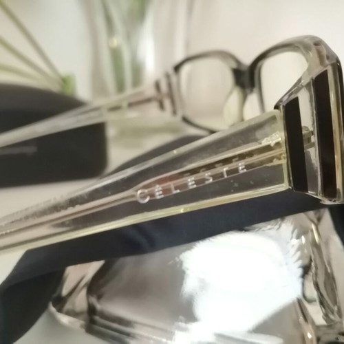 Celeste women's prescription glasses used with black and clear frame model 5095 CP21