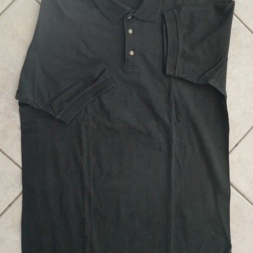 Gildan men's black polo shirt L like new, 100% cotton