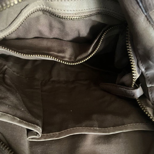 Leather bag crossbody made in Italy, like new, chocolate brown
