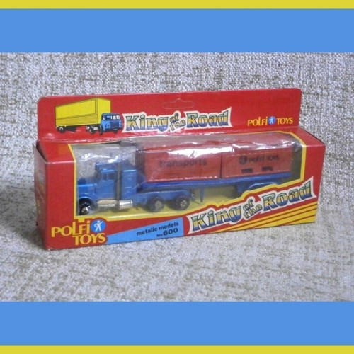 King of the Road Polfi Toys blue vintage metal truck new with box Greek